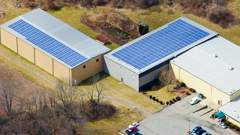 The roof mounted array generates 100% of the facility’s annual electrical usage.